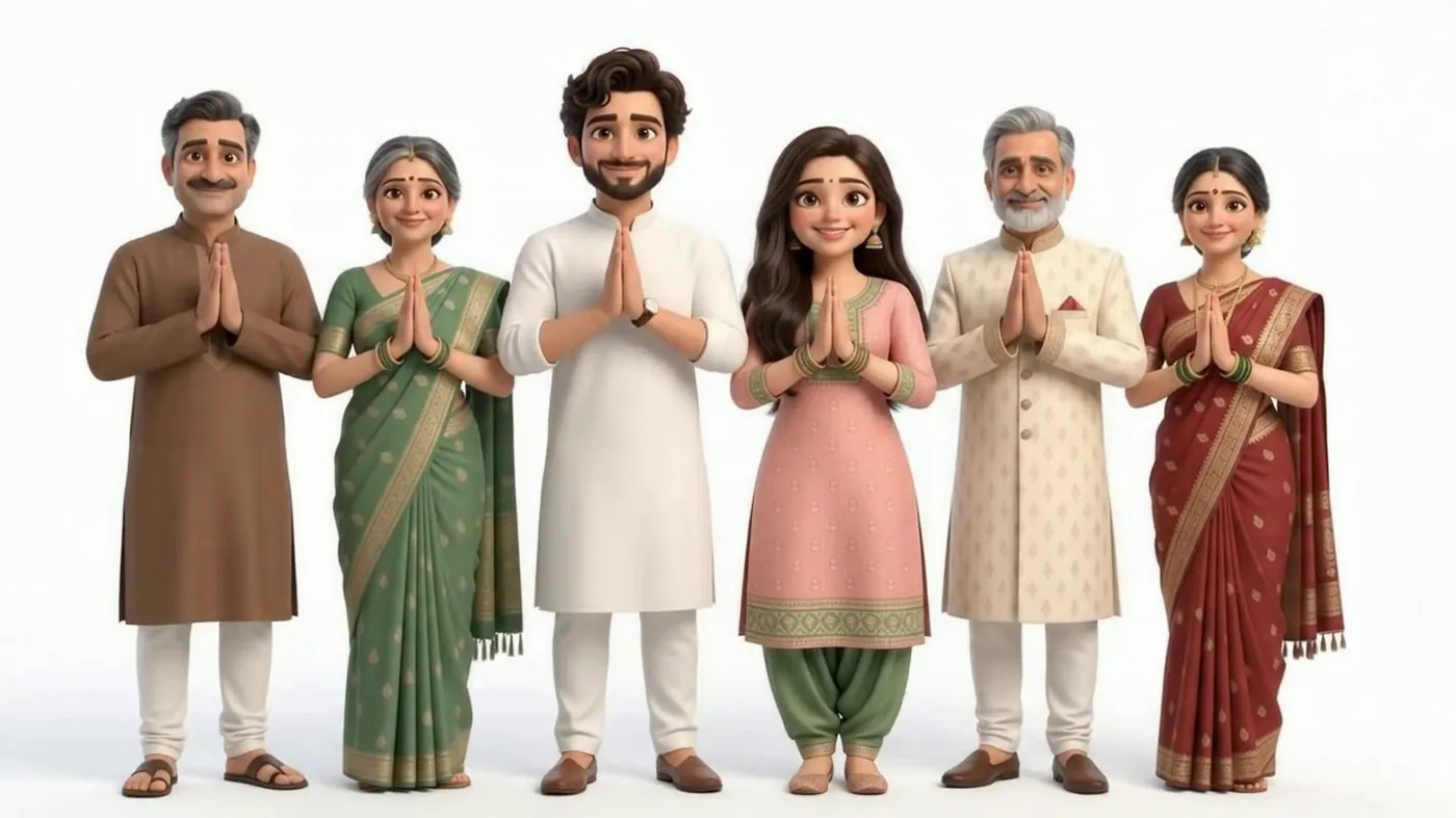 Both families welcoming guests in the Ivory Vows film